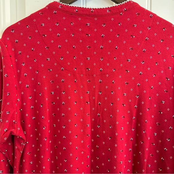 Celestial dreams VTG modest red long sleeve midi night gown, women, XL - Picture 11 of 12
